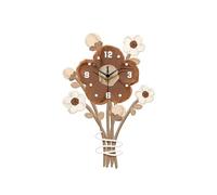 SCWZZWSY Reloj de Sala de Estar Arte de Pared TV Fondo de Pared Pintura Luminosa Pintura Decorativa Flores Reloj de Pared LED (Tamaño: 50 * 74 cm)