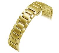 SCWZZWSY RETRAJE BANDA DE RELOJ STRAP 14 mm 18 mm 20 mm 22 mm de 24 mm Pulsera de metal de acero inoxidable Silver /22 mm/oro plateado