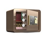 SCWZZWSY Safe Small Home Safe, Fireproof y Box de Almacenamiento de Seguridad contra el Acero antirrobo, Lock Secret Cash Secret Cash, montado en la Pared (Dorado) (Negro) (Negro) (Negro)