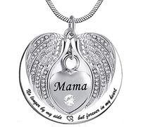 SCWZZWSY Ya no a mi Lado, Sino para Siempre en mi corazón Acero Inoxidable cremación cremación cremación Collar para Cenizas -Mama