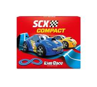 SCX - Circuito Compact - Pista de Carreras Completa - 2 Coches y 2 mandos 1:43 (Kids Race)