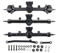 SCX24 Piezas de actualización del Eje del Portal Trasero Delantero Compatible de Aluminio 6x6 para 1 24 Escala RC Crawler Car(Front Middle Rear)