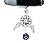 scyca Atrapasueños colgante, decoración del hogar atrapasueños,Campana de viento de Atrapasueños de ojos azules automotrices - Adorno de la suerte de arte estético para habitación de guardería,