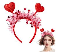 scyca Diadema De Beso,Disfraces Del Día De San Valentín Mujer,Accesorios para el cabello con forma de corazón Diadema para el día de San Valentín | Diadema de San Valentín, accesorios para fotos de