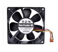 SCYHGLM Cooling Fan for SanCooler80 8025 8cm 9A0812S404 3Wire Case Fan 12V 0.18A,Server Cooling Fan Chassis Fan Cabinet Fan 9A0812S404 3Wire