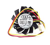 SCYHGLM Graphics Card Universal Ball Fan for 6010M12C NF4 Pitch:39mm 12V 0.2A,Video Fan 6010M12C-NF4 3Wire 8600GT