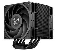 Scythe Mugen 6 Dual Fan Black Edition - Enfriador de aire para CPU, Intel LGA1700, LGA1151, AMD AM5, AM4, 120 mm, torre única, cubierta superior de aluminio (Mugen 6 Dual Fan Black Edition)