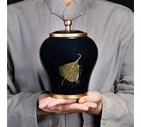 SCZMBLTLNV Urna de cremación para mascotas, de cerámica esmaltada degradada, para conmemoraciones, con capacidad para hasta 40 pulgadas cúbicas de cenizas, urna de cremación para cenizas