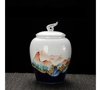 SCZMBLTLNV Urna De Cremación para Mascotas Pequeña Urna Cerámica Cerámica Caja Ataúd Urnas Cremación For Cenizas Humanas Gato Mascota Dog Lugar Conejo Funeral(2)