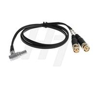 SD 688 Timecode Jamming Cable ángulo recto 5 pines 2xBNC para dispositivos de sonido Arri Alexa Mini cámara (RA 5pin a BNC IO)