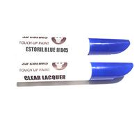 SD COLORS 12ml Pintura de Retocar con Pincel y Laca Transparente - Estoril Blue (B45) - Compatible con BMW - Reparación de Arañazos, Desconchados y Pintura