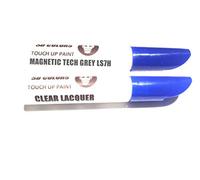 SD COLORS 12ml Pintura de Retocar con Pincel y Laca Transparente - Magnetic Tech Grey (LS7H) - Compatible con VW/Audi - Reparación de Arañazos, Desconchados y Pintura