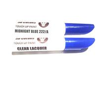 SD COLORS 12ml Pintura de Retocar con Pincel y Laca Transparente - Midnight Blue (222/A) - Compatible con Vespa - Reparación de Arañazos, Desconchados y Pintura