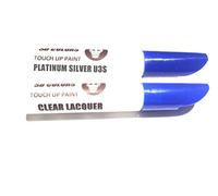 SD COLORS 12ml Pintura de Retocar con Pincel y Laca Transparente - Platinum Silver (U3S) - Compatible con Hyundai - Reparación de Arañazos, Desconchados y Pintura