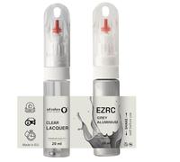 SD COLORS Cepillo de retoque de aluminio gris EZRC de 20 ML para reparación de arañazos (pintura + laca).