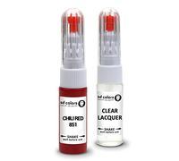SD COLORS CHILI RED 851 compatible con BMW/MINI nuevo kit de reparación de bolígrafo de pintura de retoque 20 ML SCIP CEPILLO CODE COLOR 851 CHILI ROJO (PINTURA+LACQUER)