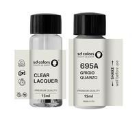 SD COLORS GRIGIO QUARZO 695A 695/A KAJ PAJ Nueva pintura de retoque 15 ML REPARACIÓN CHIP CEPILLO COLOR CODE 695A 695/A KAJ PAJ GRIGIO QUARZO (PINTURa+LACQUER)