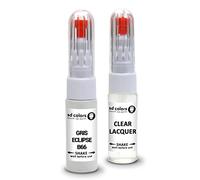SD COLORS GRIS ECLIPSE B66 compatible con RENAULT nuevo kit de reparación de bolígrafo de pintura de retoque 20 ML SCIP CEPILLO CÓDIGO DE COLOR B66 GRIS ECLIPSE (pintura+laca)