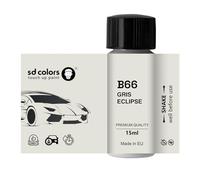 SD COLORS GRIS ECLIPSE B66 - Pintura para retocar (15 ML), diseño de rayas, color B66