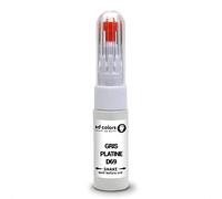 SD COLORS GRIS PLATINE D69 compatible con RENAULT nuevo kit de reparación de bolígrafo de pintura de retoque 20 ML SCIP CEPILLO CÓDIGO DE COLOR D69 GRIS PLATINE