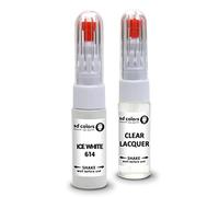 SD COLORS ICE WHITE 614 compatible con VOLVO nuevo kit de reparación de bolígrafo de pintura de retoque 20 ML SCRIZ CEPILLO CODE 614 BLANCO ICE (PINTURA+LACQUER)
