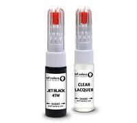 SD COLORS JET BLACK 41W compatible con MAZDA New Touch Up Paint Pen Kit de reparación de 20 ML SCRATCH CHIP CEPILLO CODE COLOR 41W JET BLACK (PINTURA+LACQUER)