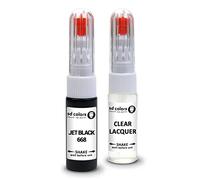 SD COLORS JET BLACK 668 compatible con BMW New Touch Up Paint Pen Kit de reparación de 20 ML SCRATCH CHIP CEPILLO COLOR CODE 668 JET BLACK (PINTURA+LACQUER)