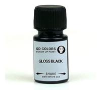 SD COLORS Kit de reparación de bolígrafo de pintura de retoque negro brillante, 15 ML, El embalaje puede variar