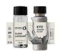 SD COLORS KY0 - Pintura para retocar (15 ML), color plateado