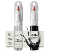 SD COLORS Pincel de pintura para retocar LC9Z de color negro con 20 ML para reparación de arañazos (pintura+laca)