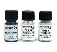SD COLORS Pintura de retoque magnética, color gris, 15 ML, cepillo para reparar arañazos (pintura+imprimación+laca)