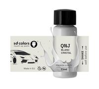 SD COLORS Pintura de retoque QNJ Blanc Cristal QNJ de 15 ML para reparación de arañazos y roturas, código de Color QNJ Blanc Cristal