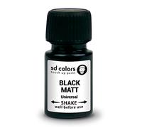 SD COLORS Pintura de retoque universal negro 15 ML para reparación de chips de piedra arañazos coche moto bicicletas llantas de aleación