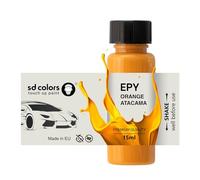 SD COLORS Pintura para retocar para ATACAMA EPY de 15 ML, para reparación de arañazos, código de color, EPY, naranja y ATACAMA (sólo pintura)