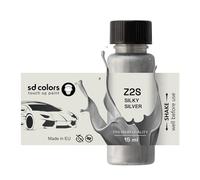 SD COLORS SILKY SILVER Z2S Nueva pintura para retocar 15 ML reparación de arañazos chatarra cepillo código de color Z2S plata seda (sólo pintura)