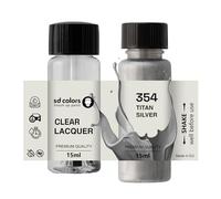 SD COLORS TITAN SILVER 354 - Pintura para retocar (15 ML), color plateado