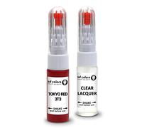 SD COLORS TOKYO RED 3T3 compatible con TOYOTA New Touch Up Paint Pen Kit de reparación de 20 ML SCRATCH CHIP CEPILLO CODE COLOR 3T3 TOKIO ROJO (PINTURA + LACQUER)