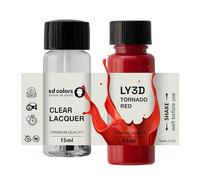 SD COLORS TORNADO RED LY3D - Pintura para retocar (15 ML), color rojo