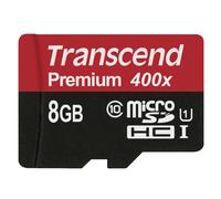 Transcend Tarjeta microSDHC Premium 8 GB Clase 10 UHS-I 45 MB/s 300x sin adaptador
