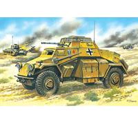 Sd.kfz.222, German Luz LED Armoured Vehicle 1:72 Plástico Modelo Kit Icm