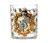 SD Toys – Vaso de cristal con logo Hufflepuff (Harry Potter) – Color Cranberry – Talla única