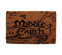 SD TOYS - Felpudo El Señor de los Anillos, Middle Earth, Fibra de Coco, Antideslizante, Marrón y Negro, 60 x 40 cm