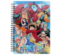SD TOYS - Libreta/Cuaderno A5 - Group Efecto 3D de One Piece - Medidas 21x15 cm - Tapa Dura - Rayado Horizontal con doble espiral