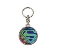 Sd toys, llavero redondo metal logo multicolor superman universo dc