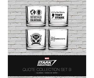 SD TOYS - Pack 4 Verres Marvel Iron Man - Stark Industries Set 2-8435450202445