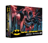 Sd toys - puzle efecto 3d de batman ciudad de universo dc - 100 piezas