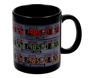 SD toys Regreso Al Futuro Panel Control Taza, Cerámica, Negro y Naranja, 10x14x12 cm