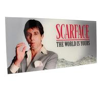 SD Toys - Scarface cartel de cristal "El mundo es tuyo" fondo gris