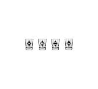 Sd toys set 4 mini vasos logos batman v superman dc