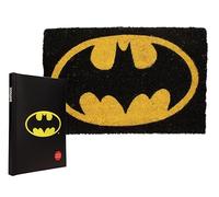 SD TOYS - Set de Regalo Batman Universo DC, Felpudo Logo + Libreta con Luz, Fibra de Coco, Textura Compacta, Estilo Geek y Original